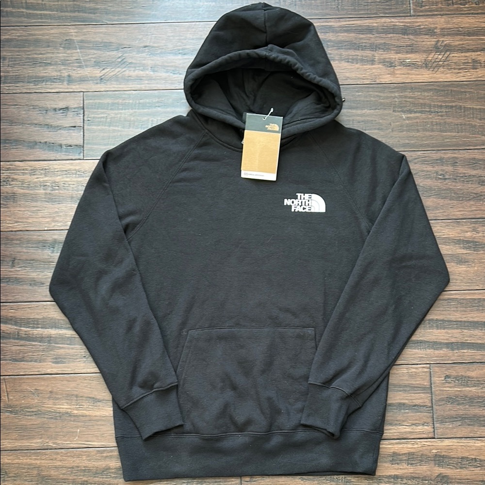 The North Face Black Hoodie Sweatshirt with Ribbed Cuffs